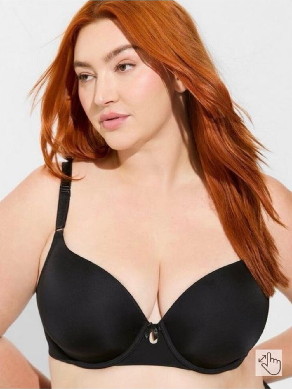 NWT TORRID Black T-Shirt Lightly Lined Smooth 360° Back Smoothing Bra 50D